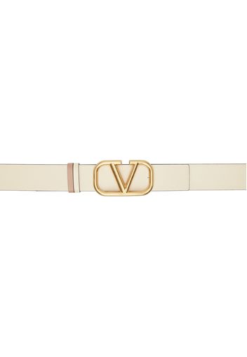 Valentino Garavani Off-White Reversible VLogo Belt