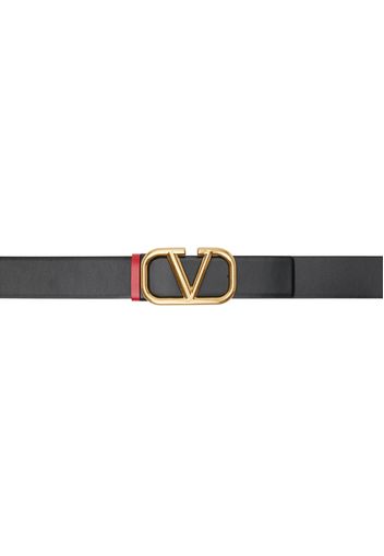 Valentino Garavani Reversible Black & Red VLogo Belt