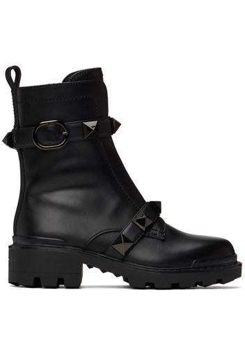 Valentino Garavani Black Roman Stud Boots