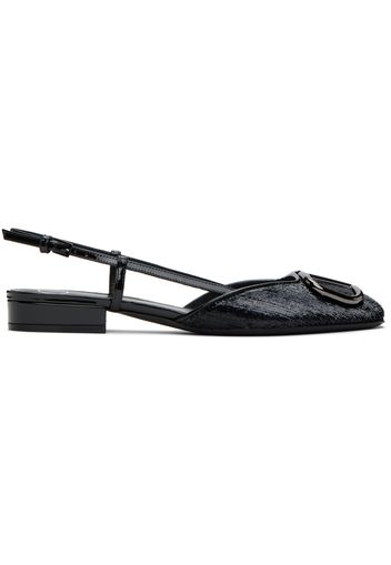 Valentino Garavani Black VLogo Signature Ballerina Flats