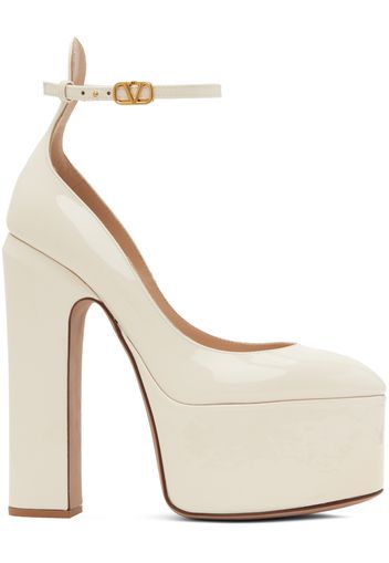 Valentino Garavani Off-White Tan-Go Platform Heels