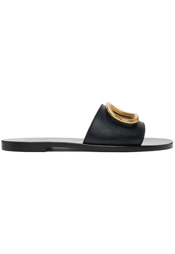 Valentino Garavani Black VLogo Sandals