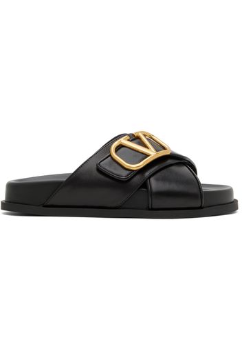 Valentino Garavani Black VLogo Sandals