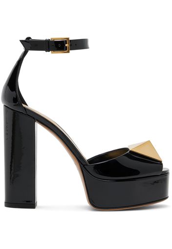 Valentino Garavani Black One Stud Platform Heels