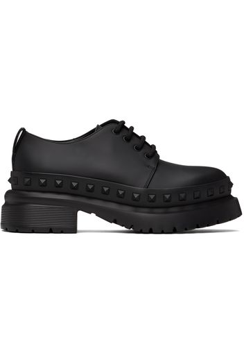 Valentino Garavani Black M-Way Rockstud Derbys