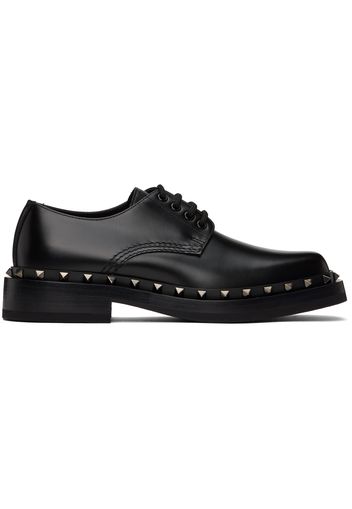 Valentino Garavani Black M-Way Rockstud Derbys