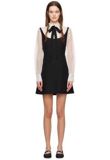 Valentino Black & White Layered Minidress