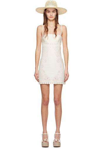 Valentino Off-White Jardin Minidress