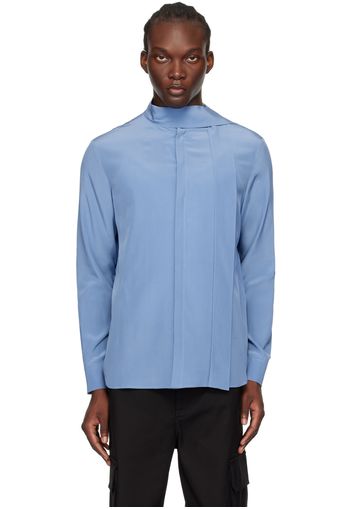 Valentino Blue Scarf Shirt