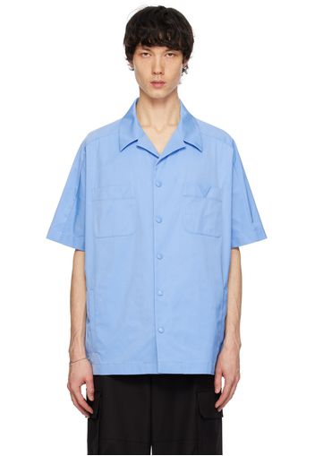 Valentino Blue Paneled Shirt