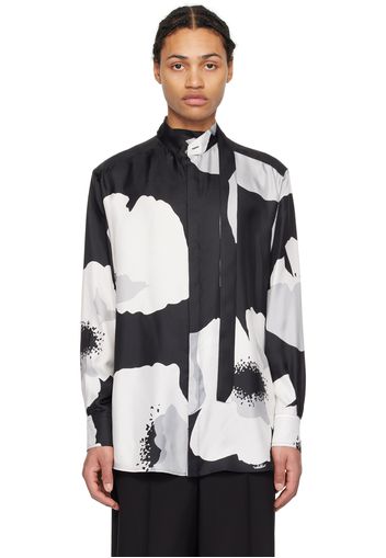 Valentino Black Floral Shirt