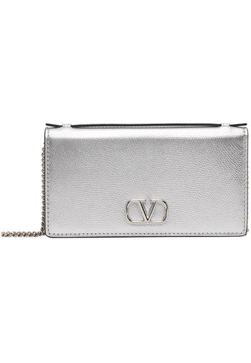 Valentino Garavani Silver VLogo Signature Wallet Bag