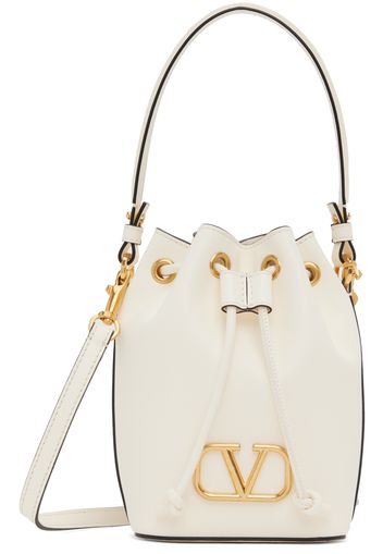 Valentino Garavani Off-White Mini VLogo Signature Bucket Bag