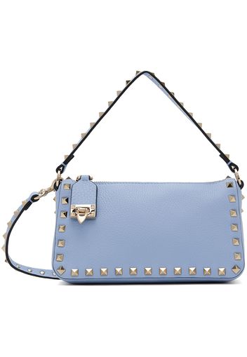 Valentino Garavani Blue Small Rockstud Grainy Calfskin Bag