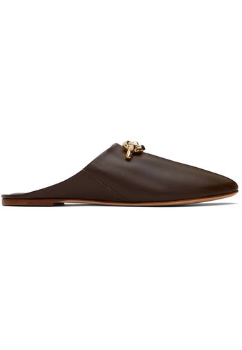 Valentino Garavani Brown VLogo Gate Loafers