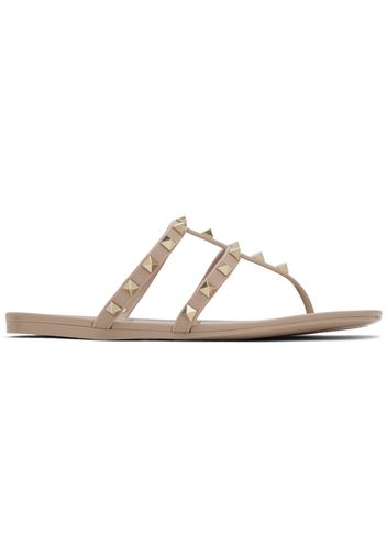 Valentino Garavani Beige Rockstud Sandals