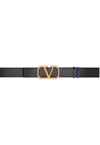 Valentino Garavani Black & Blue VLogo Signature Reversible Belt