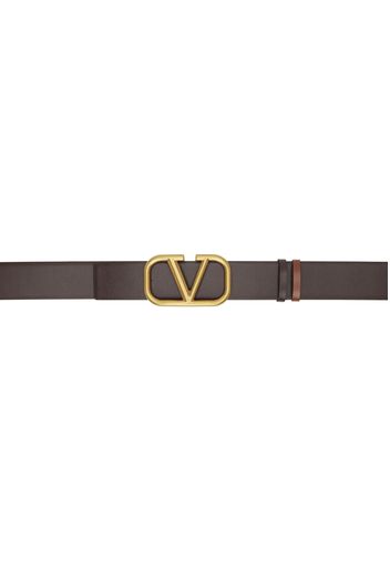 Valentino Garavani Brown & Tan VLogo Signature Reversible Belt