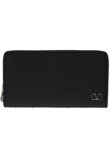 Valentino Garavani Black Embossed Wallet