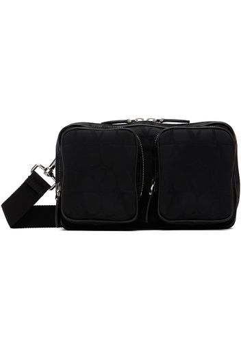 Valentino Garavani Black Toile Iconographe Bag