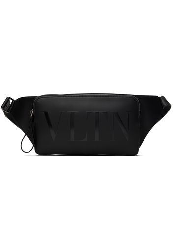 Valentino Garavani Black VLTN Leather Belt Bag