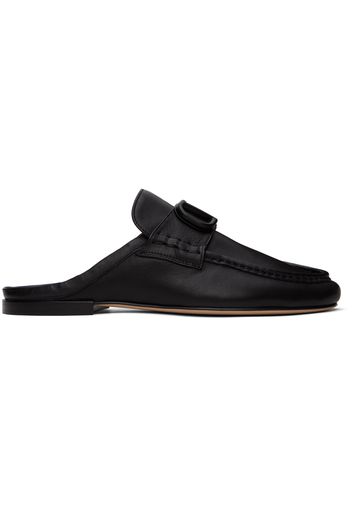 Valentino Garavani Black VLogo Signature Slippers