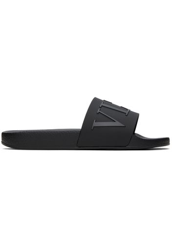 Valentino Garavani Black VLTN Slides