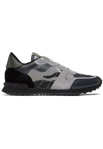 Valentino Garavani Black & Gray Rockrunner Sneakers