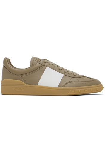 Valentino Garavani Taupe Upvillage Calfskin Sneakers