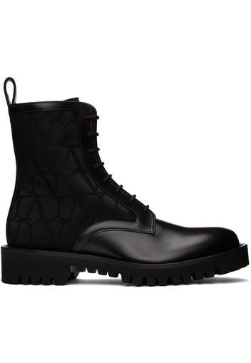 Valentino Garavani Black Iconographe Boots