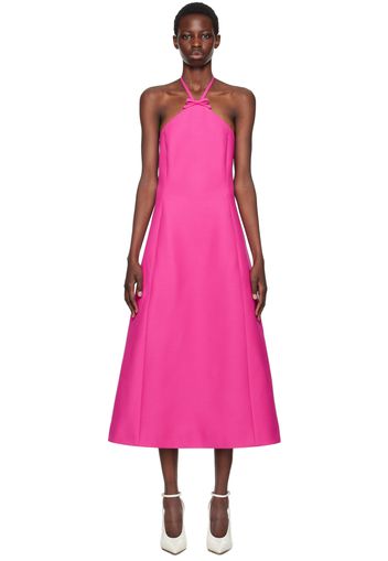 Valentino Pink Crepe Couture Midi Dress