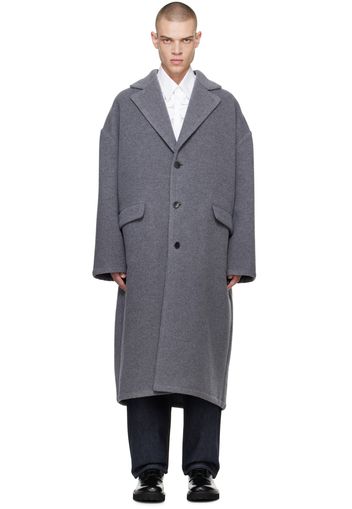 Valentino Gray Virgin Wool Coat