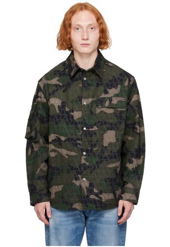 Valentino Green Camouflage Jacket