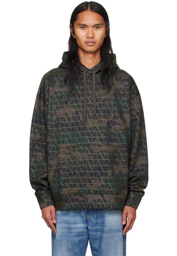 Valentino Khaki Camouflage Hoodie