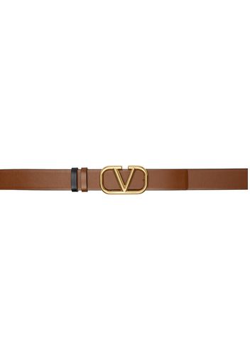 Valentino Garavani Brown Reversible VLogo Signature Belt