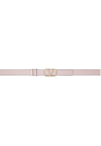 Valentino Garavani Pink Reversible VLogo Signature Belt