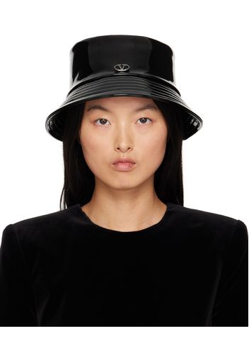 Valentino Garavani Black Coated Bucket Hat