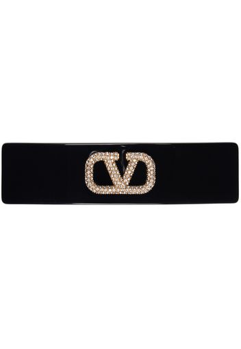 Valentino Garavani Black VLogo Signature Hair Clip