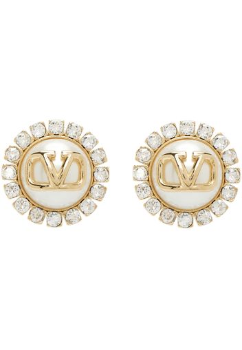 Valentino Garavani Gold Vlogo Signature Metal & Resin Earrings