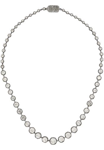 Valentino Garavani Gunmetal VLogo Signature Necklace