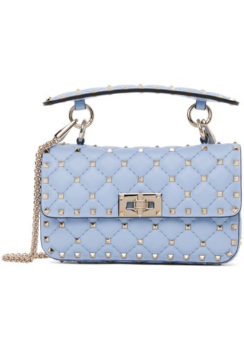 Valentino Garavani Blue Small Nappa Rockstud Spike Bag