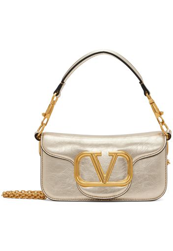 Valentino Garavani Gold Small Locò Metallic Calfskin Bag