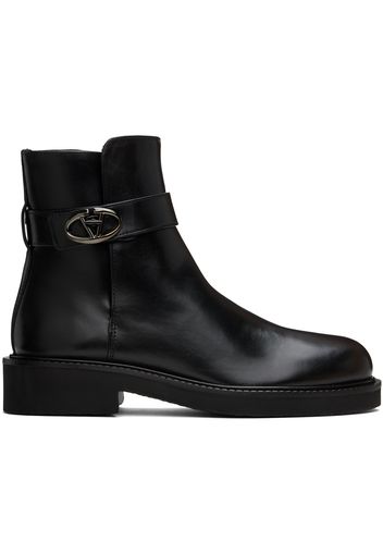 Valentino Garavani Black VLogo Locker Boots