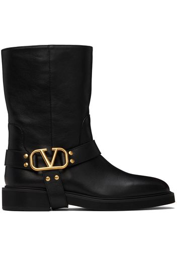 Valentino Garavani Black VLogo Signature Calfskin Boots