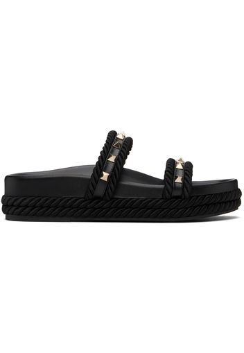 Valentino Garavani Black Rockstud Sandals