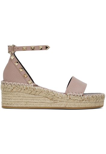 Valentino Garavani Pink Rockstud Flat Sandals