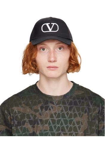 Valentino Garavani Black VLogo Signature Baseball Cap