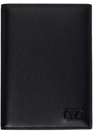 Valentino Garavani Black VLogo Signature Passport Holder