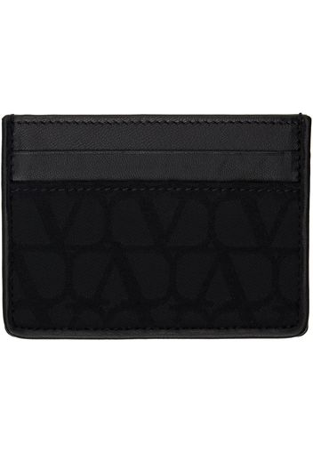 Valentino Garavani Black Toile Iconographe Card Holder