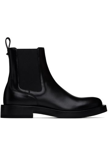 Valentino Garavani Black Rockstud Chelsea Boots